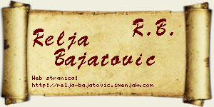 Relja Bajatović vizit kartica